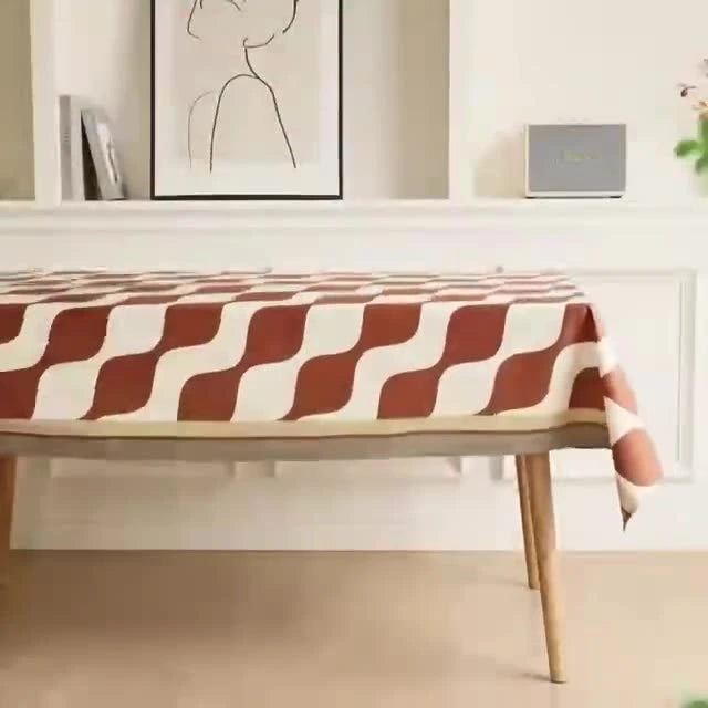 Luxury Waterproof Tablecloth - Geometric Design