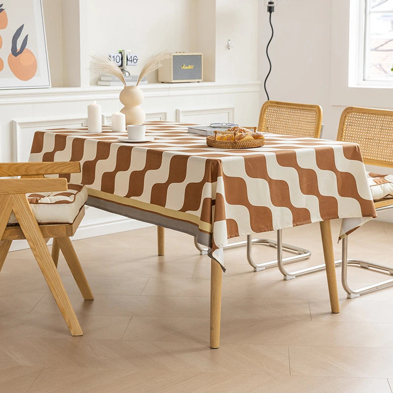 Luxury Waterproof Tablecloth - Geometric Design