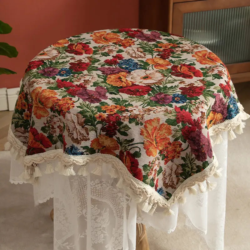 Vintage Floral Retro Table Decor