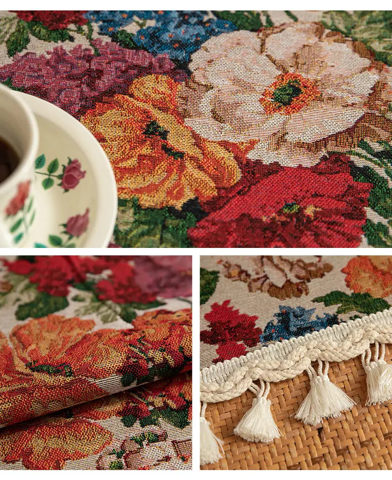 Vintage Floral Retro Table Decor