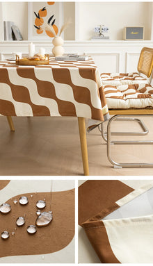Luxury Waterproof Tablecloth - Geometric Design