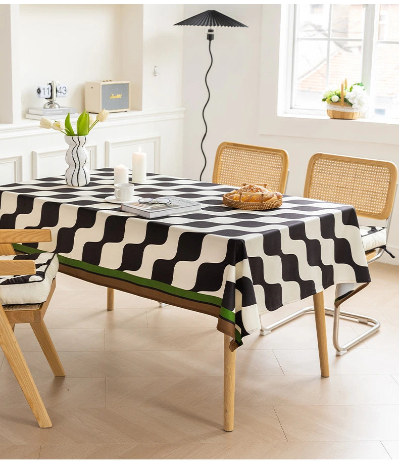Luxury Waterproof Tablecloth - Geometric Design