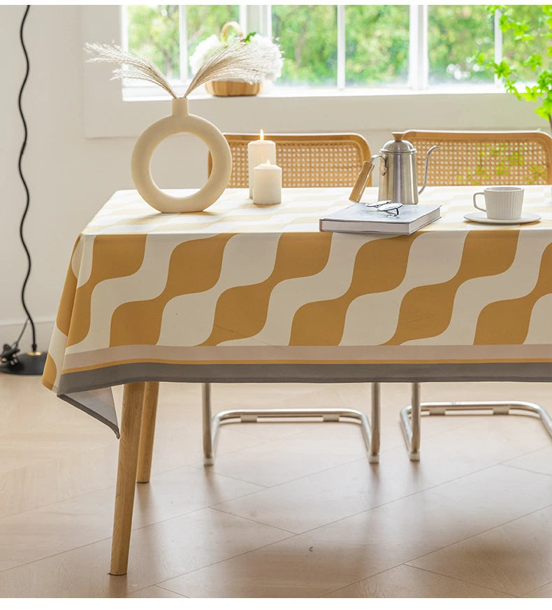 Luxury Waterproof Tablecloth - Geometric Design