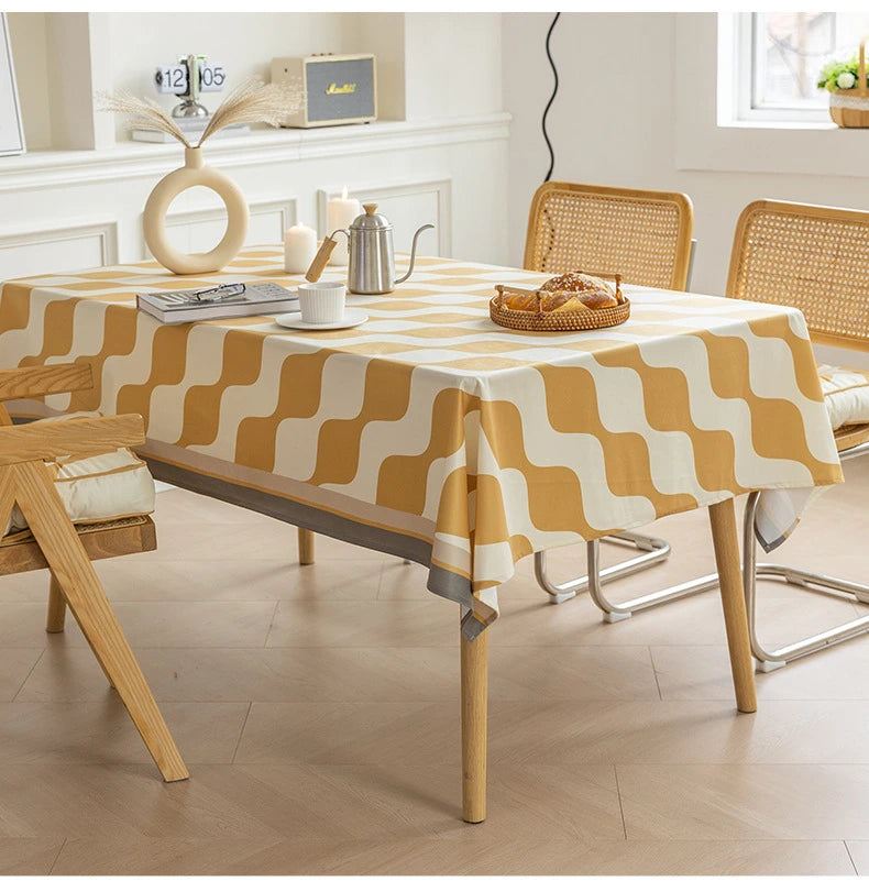 Luxury Waterproof Tablecloth - Geometric Design