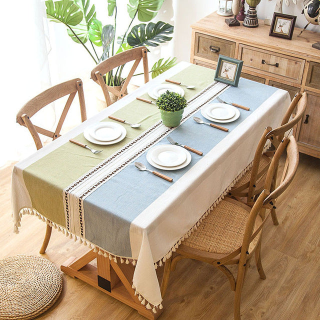 Luxury Nordic Waterproof Jacquard Tablecloth