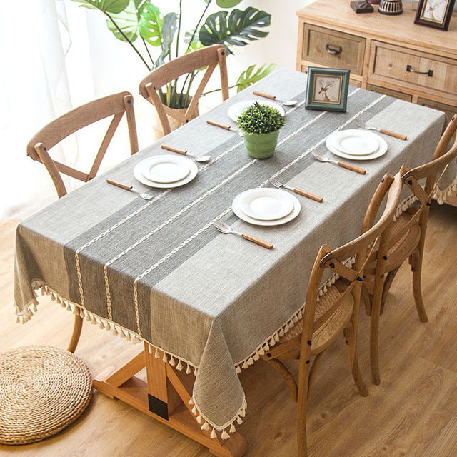 Luxury Nordic Waterproof Jacquard Tablecloth