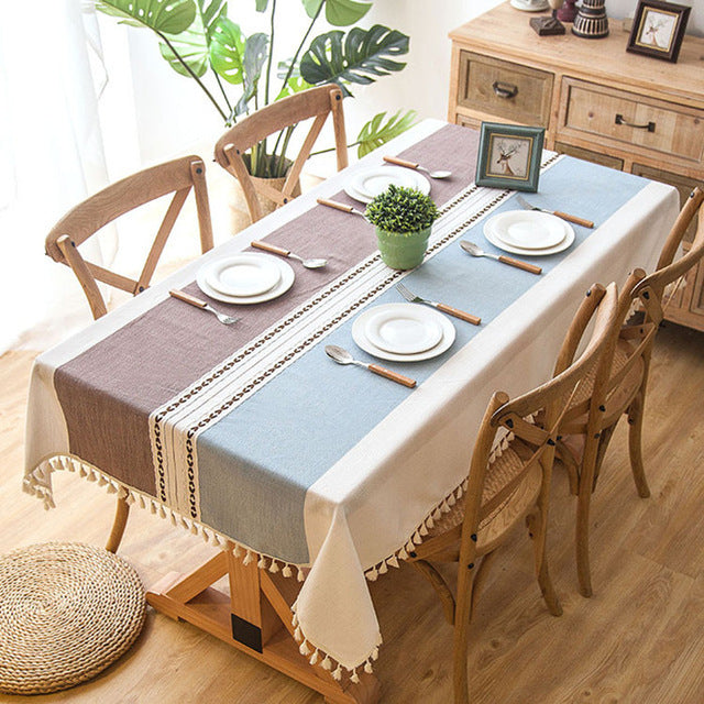 Luxury Nordic Waterproof Jacquard Tablecloth